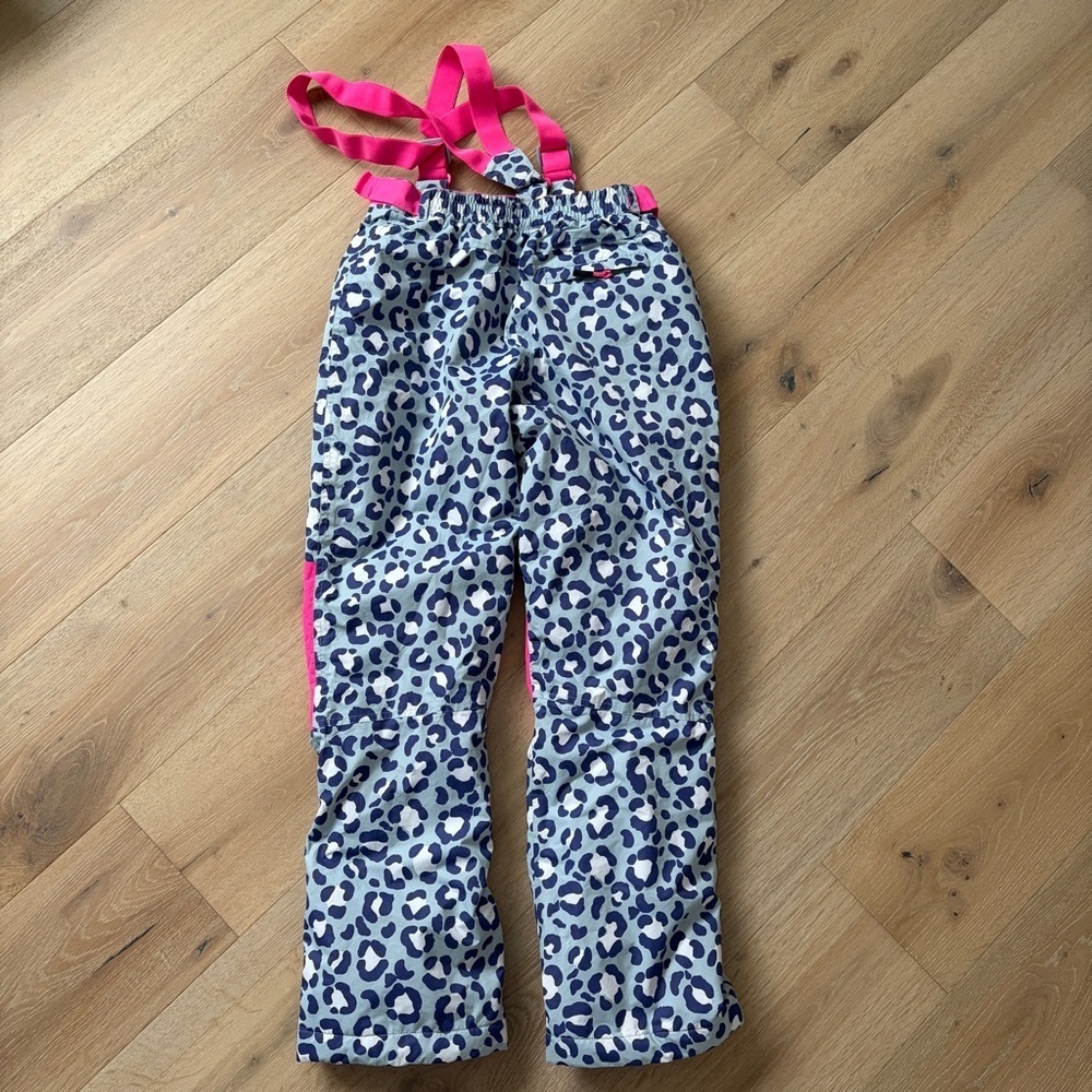 Boden Girls 15-16Y Snow Pants Leopard Print Pink Adjustable Straps Winter Ski*Q6 - Picture 2 of 7